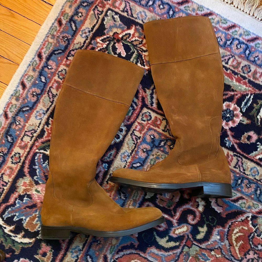 Magnanni Brown Knee-High Suede Riding Boots Size 37 (Size 7)